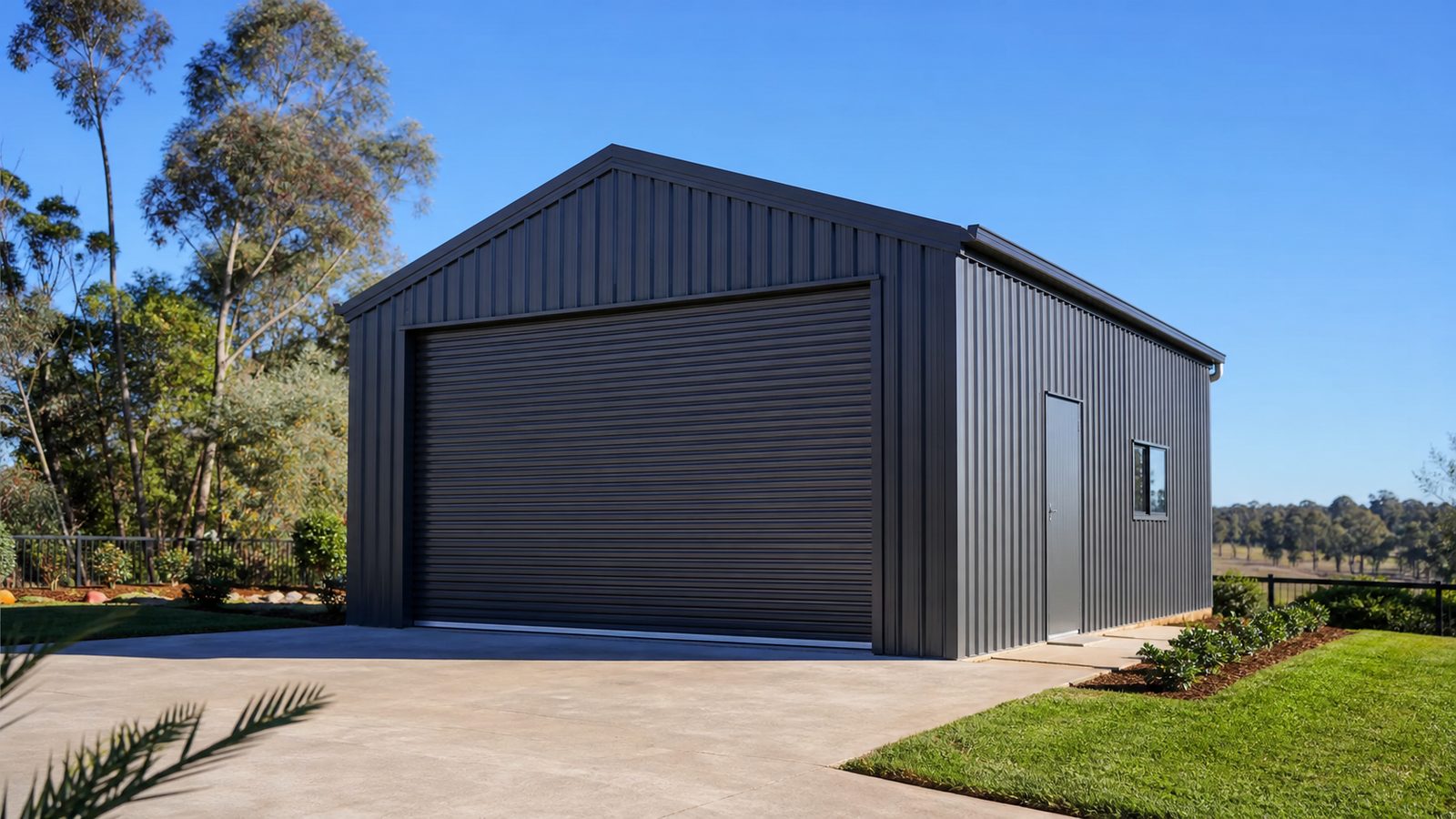 Interior of a completed shed workshop